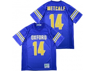 DK Metcalf 14 Oxford High School Football Jersey Royal Blue
