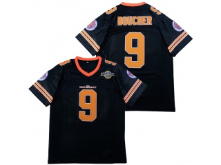 The Waterboy #9 Bobby Boucher Adam Sandler 50th Anniversary Football Jersey Black