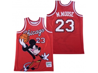 Mickey Mouse #23 Chicago Bulls Jersey Red