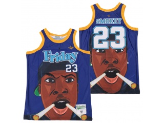 1995 Movie Friday Smokey #23 Basketball Jerseys Blue