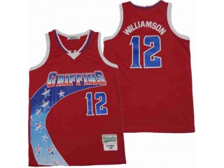 Zion Williamson #12 Spartanburg Griffins Day High School Basketball Jersey Red