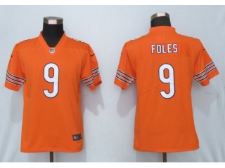 Woman Chicago Bears #9 Nick Foles Vapor Limited Jersey Orange