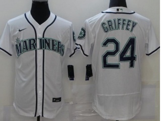 Nike Seattle Mariners #24 Ken Griffey Jr Flexbase Jersey White