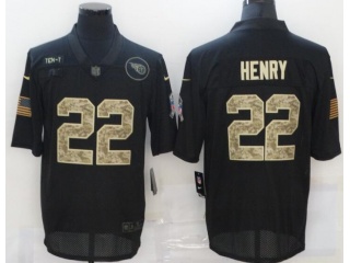 Tennessee Titans #22 Derrick Henry Camo Salute to Service Limited Jersey Black