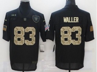 Oakland Raiders #83 Darren Waller Camo Salute to Service Limited Jersey Black