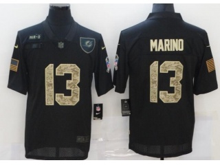 Miami Dolphins #13 Dan Marino Camo Salute to Service Limited Jersey Black 
