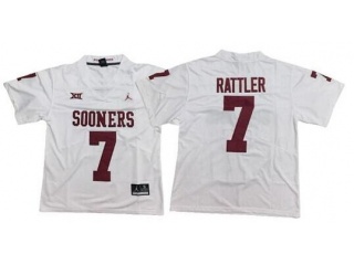 Oklahoma Sooners #7 Spencer Rattler Limited Jersey White
