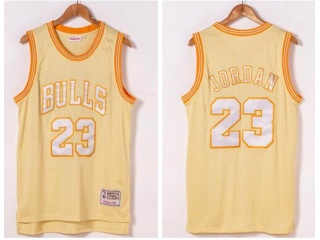 Chicago Bulls #23 Michael Jordan Throwback Jersey Gold