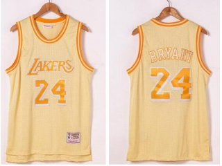 Los Angeles Lakers #24 Kobe Bryant Throwback Jersey Gold