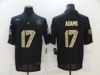 Green Bay Packers #17 Davante Adams Salute to Service Limited Jersey Black Camo