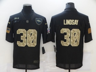 Denver Broncos #30 Phillip Lindsay Salute to Service Limited Jersey Black Camo
