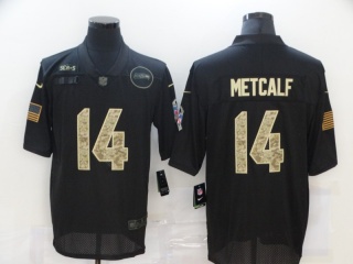 Seattle Seahawks #14 DK Metcalf Salute to Service Limited Jersey Black Camo