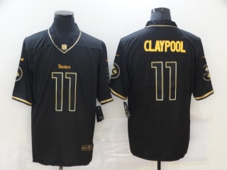 Pittsburgh Steelers #11 Chase Claypool Vapor Limited Jersey Black Golden