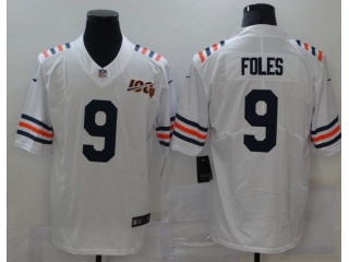 Chicago Bears #9 Nick Foles Throwback 100th Vapor Untouchable Limited Jersey White