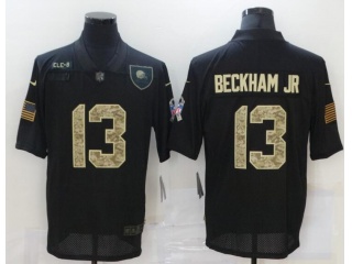 Cleveland Browns #13 Odell Beckham Jr Salute to Service Limited Jersey Black Camo