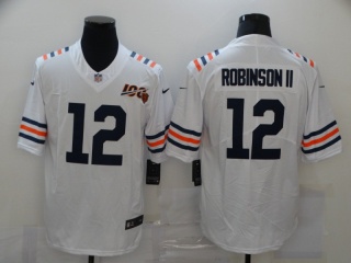 Chicago Bears #12 Allen Robinson II 100th Throwback Limited Jersey White