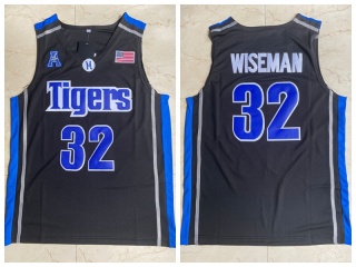Memphis Tigers 32 James Wiseman College Basketball Jersey Black