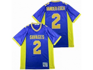 Leighton Vander Esch 2 Savages High School Football Jersey Blue