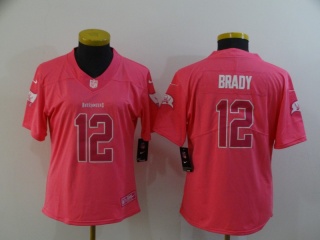 Woman Tampa Bay Buccaneers #12 Tom Brady Vapor Untouchable Limited Football Jersey Pink