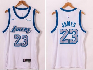 Los Angeles Lakers #23 LeBron James 2021 City Jersey White