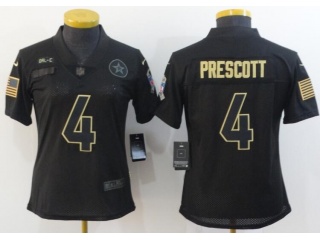 Youth Dallas Cowboys #4 Dak Prescott Salute to Service Limited Jersey Black