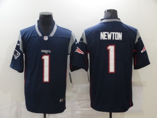 New England Patriots #1 Cam Newton Old Style Limited Jersey Blue 