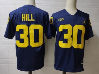 Michigan Wolverines 30 Delano Hill Limited Jersey Navy Blue