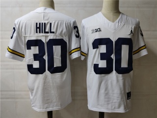 Michigan Wolverines 30 Delano Hill Limited Jersey White