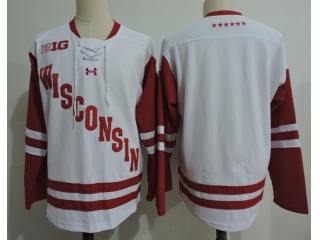 Wisconsin Badgers Blank Hockey Jersey White