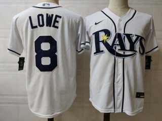 Nike Tampa Bay Rays 8 Brandon Lowe Cool Base Jersey White