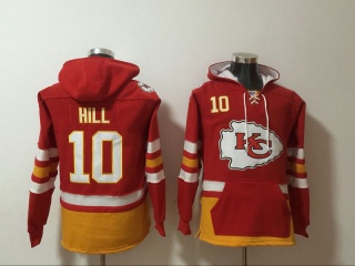 Kansas City Chiefs 10 Tyreek Hill Football Hoodies Red