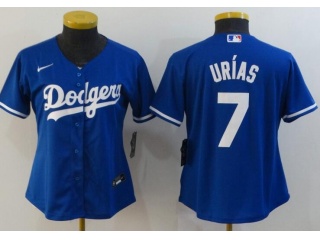 Woman Nike Los Angeles Dodgers #7 Julio Urias Jersey Blue