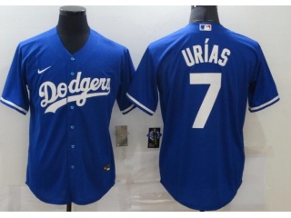 Nike Los Angeles Dodgers #7 Julio Urias Cool Base Jersey Blue 