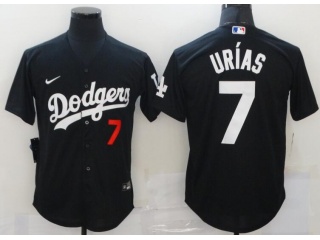 Nike Los Angeles Dodgers #7 Julio Urias Cool Base Jersey Black