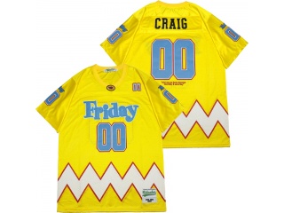 Friday's Craig #00 Football Jersey Yellow