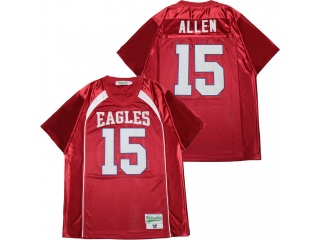 Josh Allen #15 Eagles High School Football Jersey Red