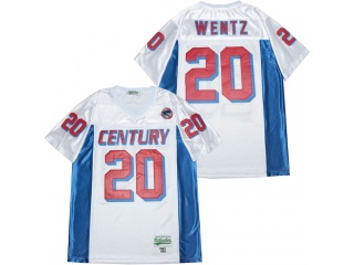 Carson Wentz #20 Century High School Football Jersey White