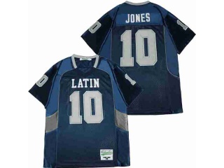 Daniel Jones #10 Latin High School Football Jersey Blue