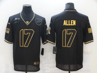 Buffalo Bills #17 Josh Allen Salute to Service Limited Jersey Black with Golden Name