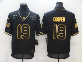Dallas Cowboys #19 Amari Cooper Salute to Service Limited Jersey Black with Golden Name