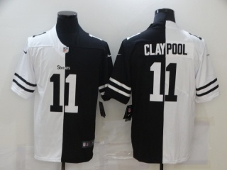 Pittsburgh Steelers #11 Chase Claypool White Black Split Vapor Limited Jersey