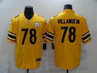 Pittsburgh Steelers #78 Alejandro Villanueva Inverted Legend Limited Jersey Gold