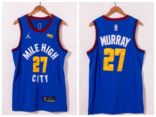 Jordan Denver Nuggets #27 Jamal Murray Mile High Jersey Blue