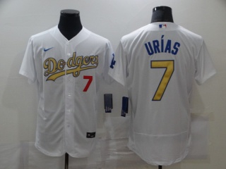 Nike Los Angeles Dodgers #7 Julio Urias  Program Flexbase Jersey White