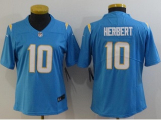 Woman Los Angeles Chargers #10 Justin Herbert Vapor Untouchable Limited Jersey Baby Blue