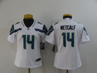 Womens Seattle Seahawks #14 DK Metcalf Vapor Limited Jersey White