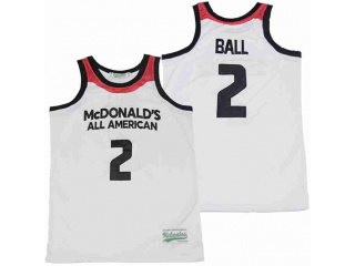 McDonald's All Aamerican #2 Lonzo Ball Jersey White