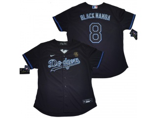 Womens Nike Los Angeles Dodgers #8 Black Mamba Cool Base Jersey Black