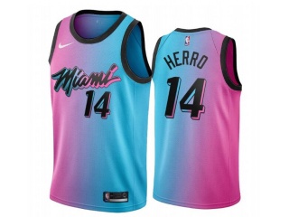 Nike Miami Heat #14 Tyler Herro City Jersey Blue/Pink