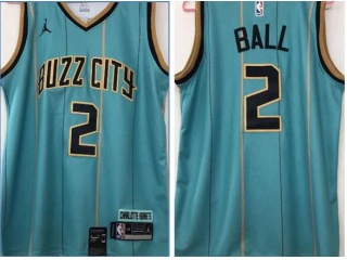 Nike Charlotte Hornets #2 Lonzo Ball 2020 City Jersey Teal